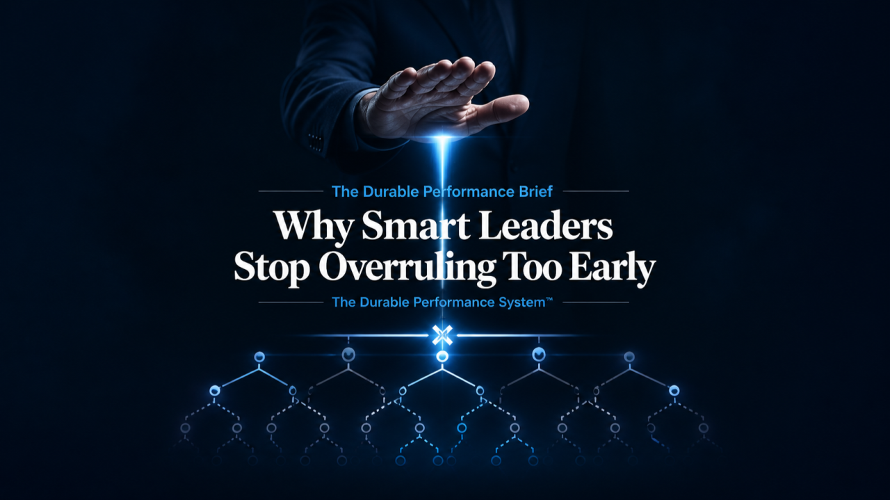Why Smart Leaders Stop Overruling Too Early