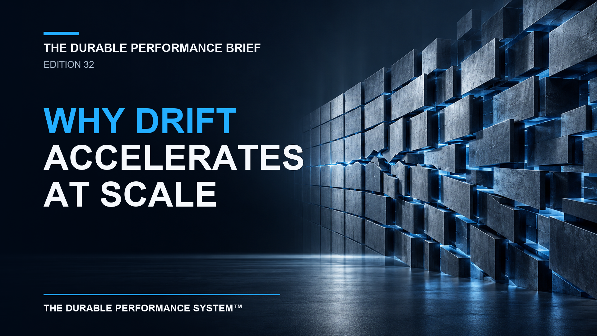 Why Drift Accelerates at Scale — The Durable Performance Brief, Edition 32