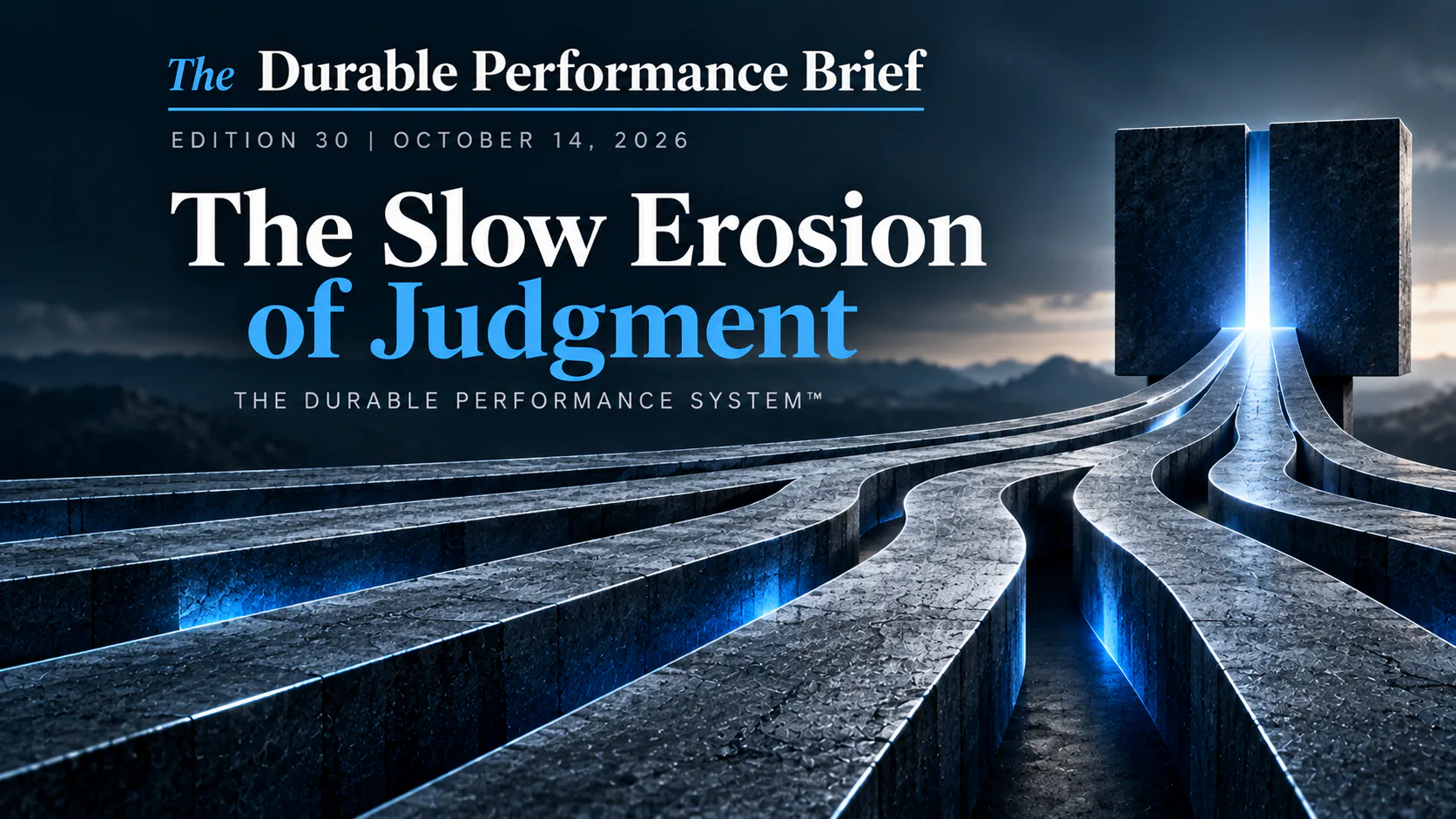 The Slow Erosion of Judgment